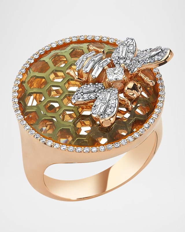 Honeycomb Diamond Ring